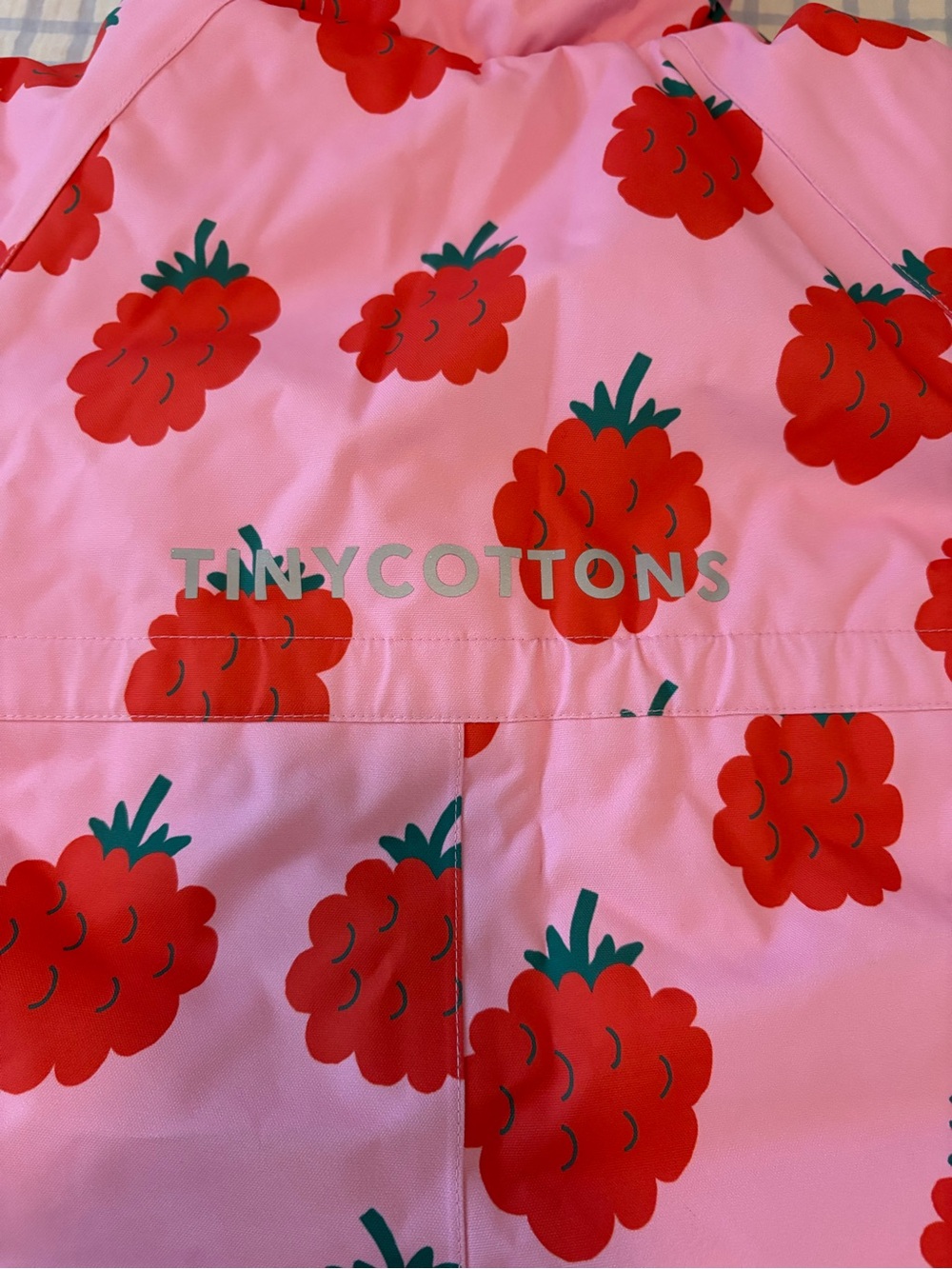 Girls Pink Raspberry-Print Puffer Snowsuit - Picture 8 of 8